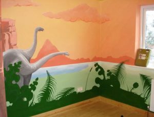 dinosaur mural 12