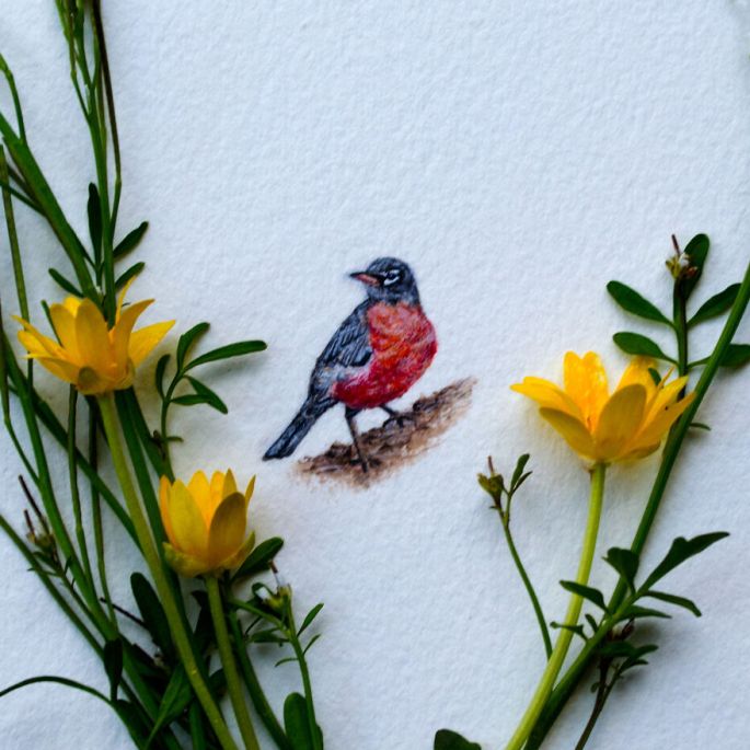 Small and Cute Watercolor Miniature From Rachel Beltz