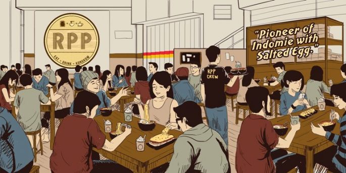 cafe illustration for rpp gading serpong cafe illustration