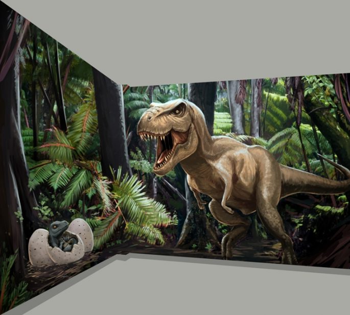 dinosaurs 3D trick art for 3D museum pertamina 3D museum pertamina