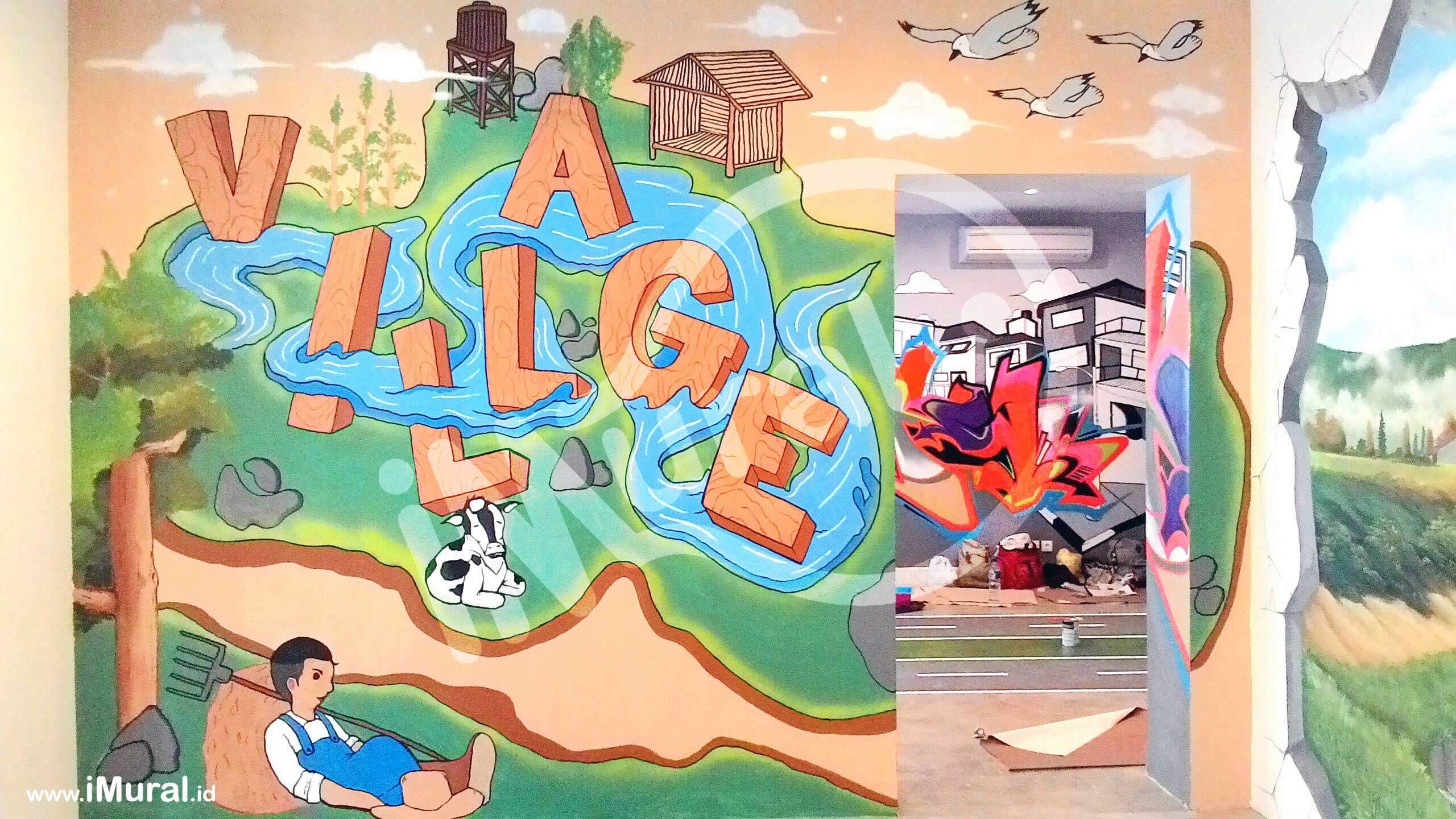 Mural “Village” di Loop Station, Tempat Hangout Keren Anak Muda