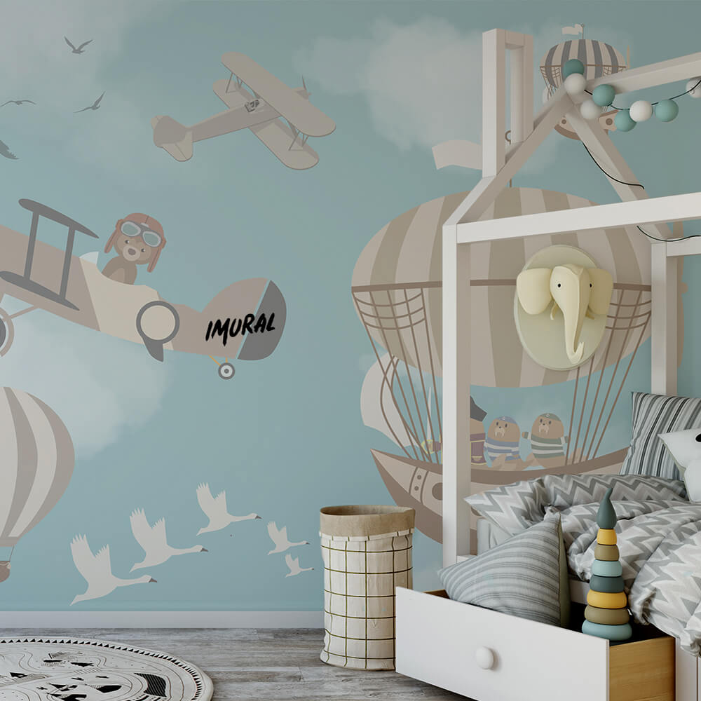 Plane mural for feeling fancy