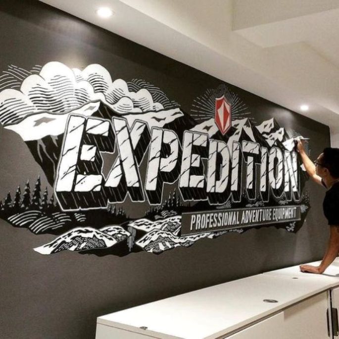 mural tipografi expedition