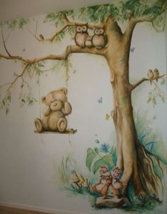mural teddy bear 