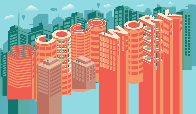ilustrasi kantor ev hive ilustrasi kantor
