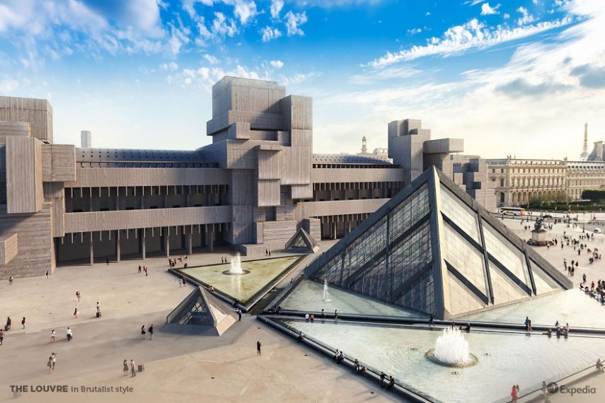bangunan keren louvre