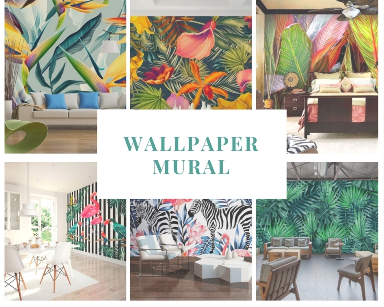 Mural Wallpaper with Beautiful and Amazing Floral Concep