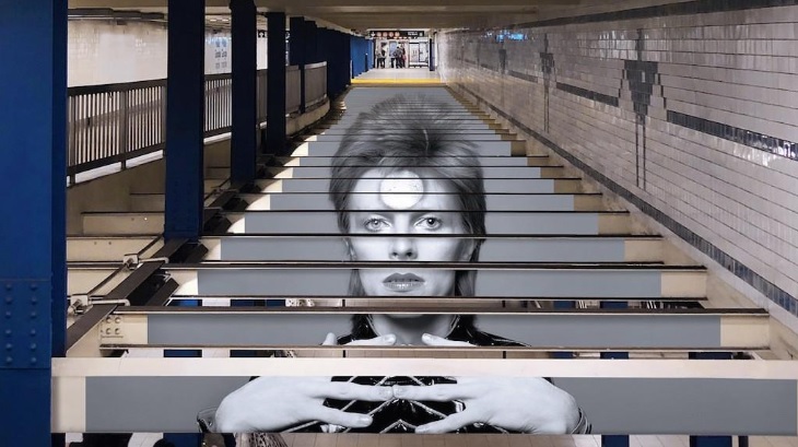 See David Bowie at The Broadway-Lafayette Subway Station